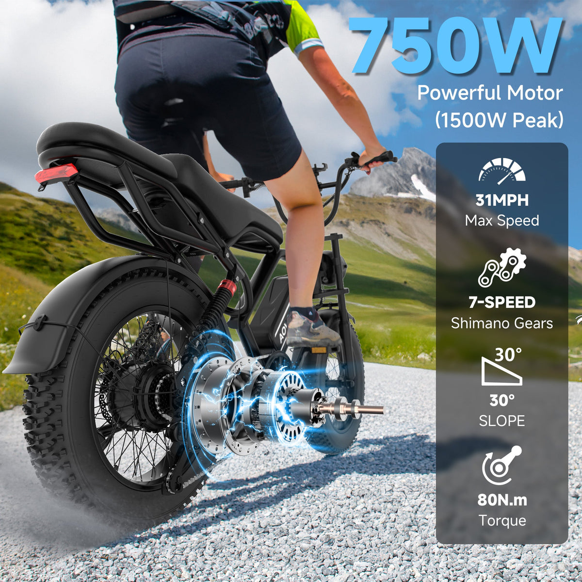 AOVOPRO™ AP20 Electric Fat Tire Bike